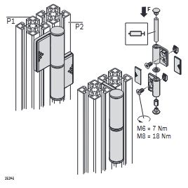 Charnière dégondable pour le montage de portes lourdes de grandes  dimensions_0