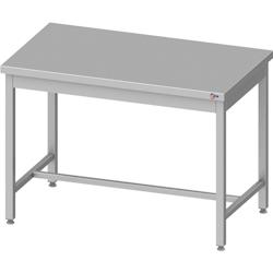 Cleiton® - Table centrale en acier inoxydable 1000x700x850 mm | Table de travail professionnelle en acier, table de 1 mm d'épaisseur_0