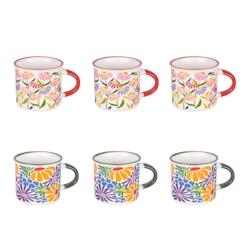 Coffret de 6 tasses Floral Muse 14 cl -  Décoré Rond Porcelaine Table Passion 10x7 cm - multicolore porcelaine 3106232390265_0