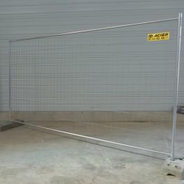 Barrière de chantier grillagée ID PROTECH T4S - 3.5m x 2m - Acier galvanisé_0