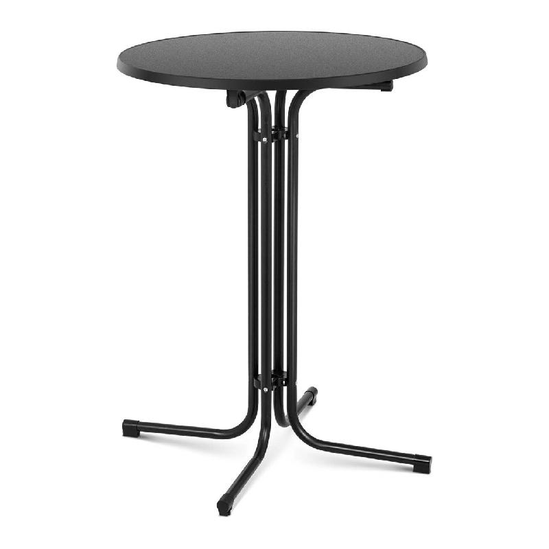 MANGE DEBOUT TABLE PLIABLE PLIANT DIAMÈTRE 80 CM NOIR 14_0002378_0