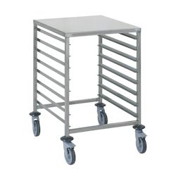 Tournus Equipement Chariot à glissières gastronorme GN 2/1 8 niveaux espace 81 mm Tournus - 804233 - gris inox 804233_0