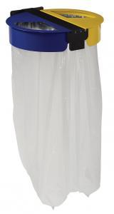 Support sac poubelle 2 flux mural Citwin Essentiel 2x110L - manga + bleu/jaune - acier poudré anti-UV_0