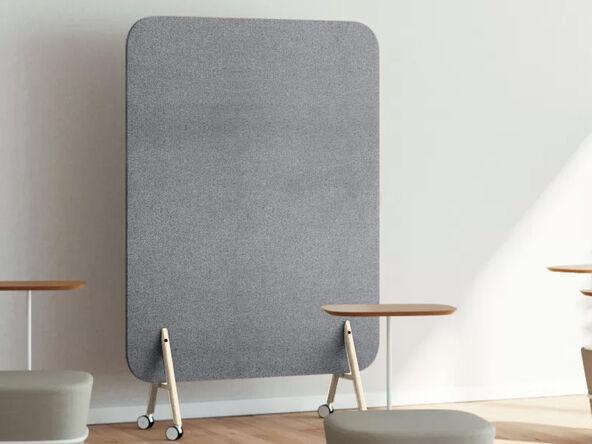 Cloison acoustique de séparation sur roulettes Muro Cadeinor - Hauteur 150/180 cm - Largeur 100/120 cm - Panneau en mélaminé_0