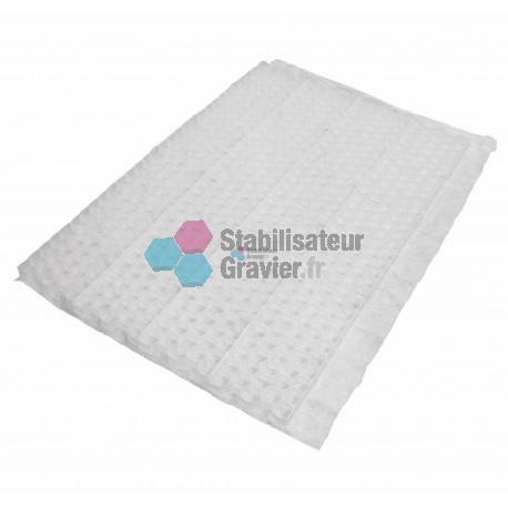 BL004-2ST - Dalle stabilisatrice de graviers Nidagravel 4cm blanc - 1,20m x 2,40m - Plaque pliable avec géotextile soudé_0