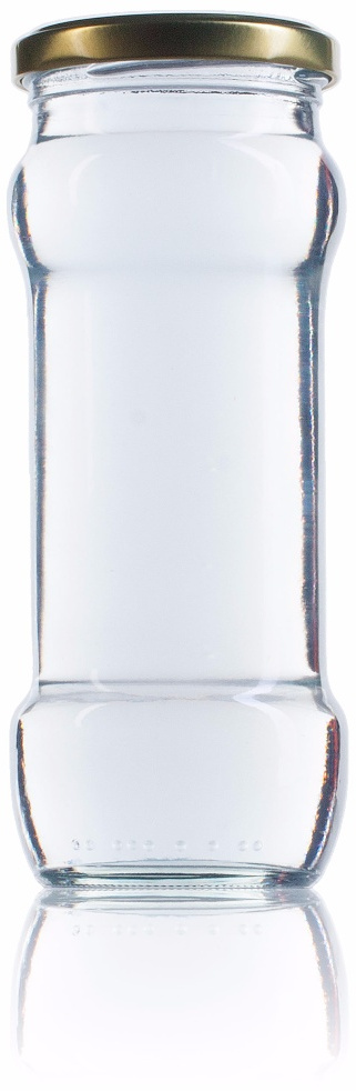 Bocal en verre cylindrique 370 ml - Twist Off TO 63 - verre blanc_0