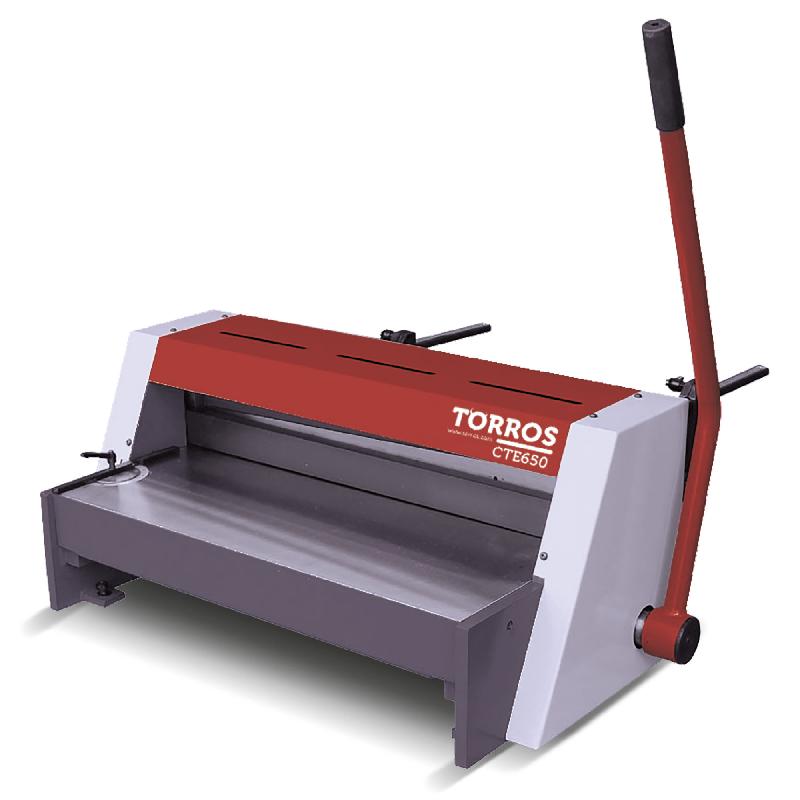 Cisaille guillotine manuelle d'établi largeur du travail 650 mm épaisseur jusque 1,25 mm butée 500 mm éclairage ligne de coupe Torros CTE650_0