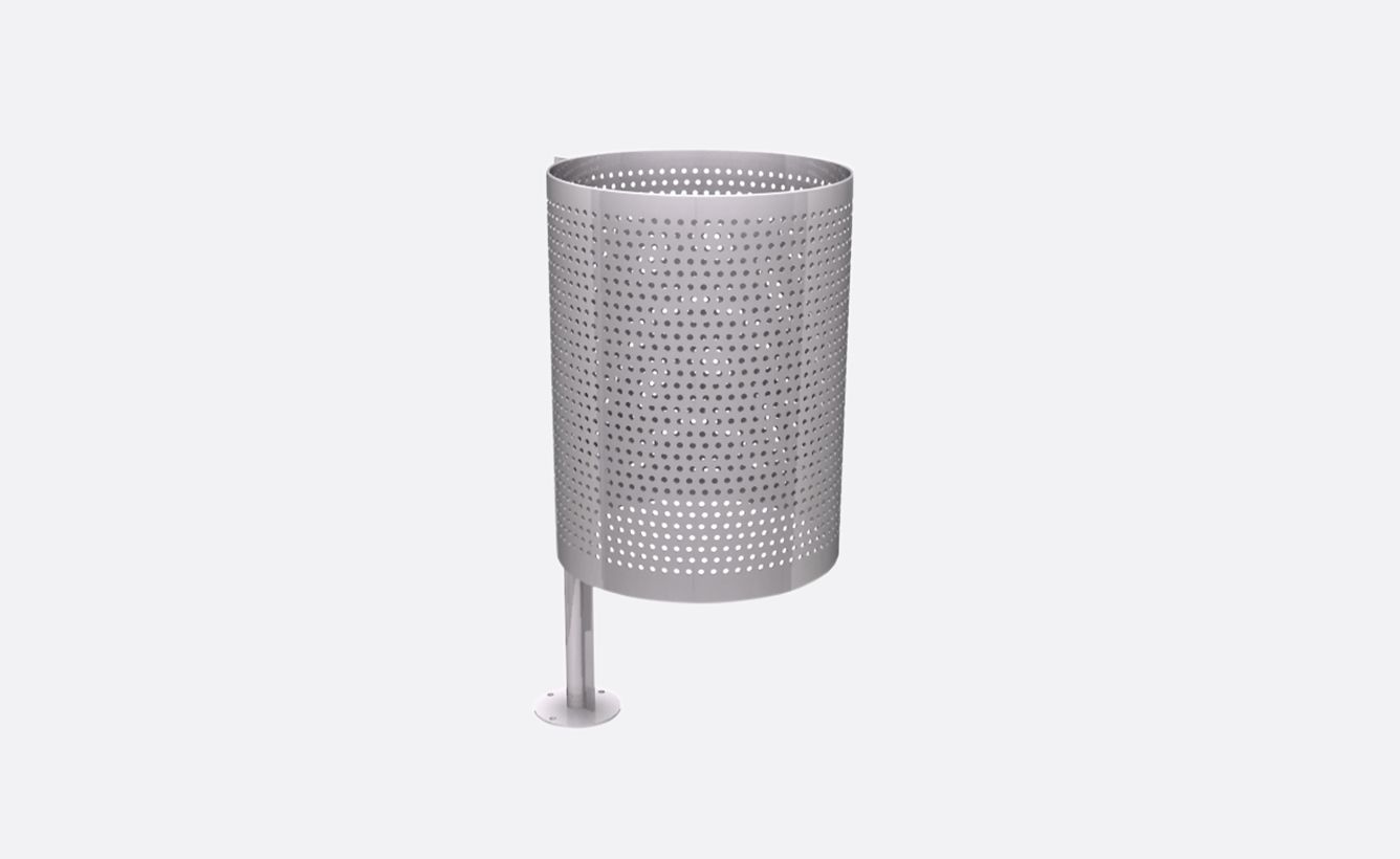 Mateo - Poubelle publique 35L - Larus - Acier Inox_0
