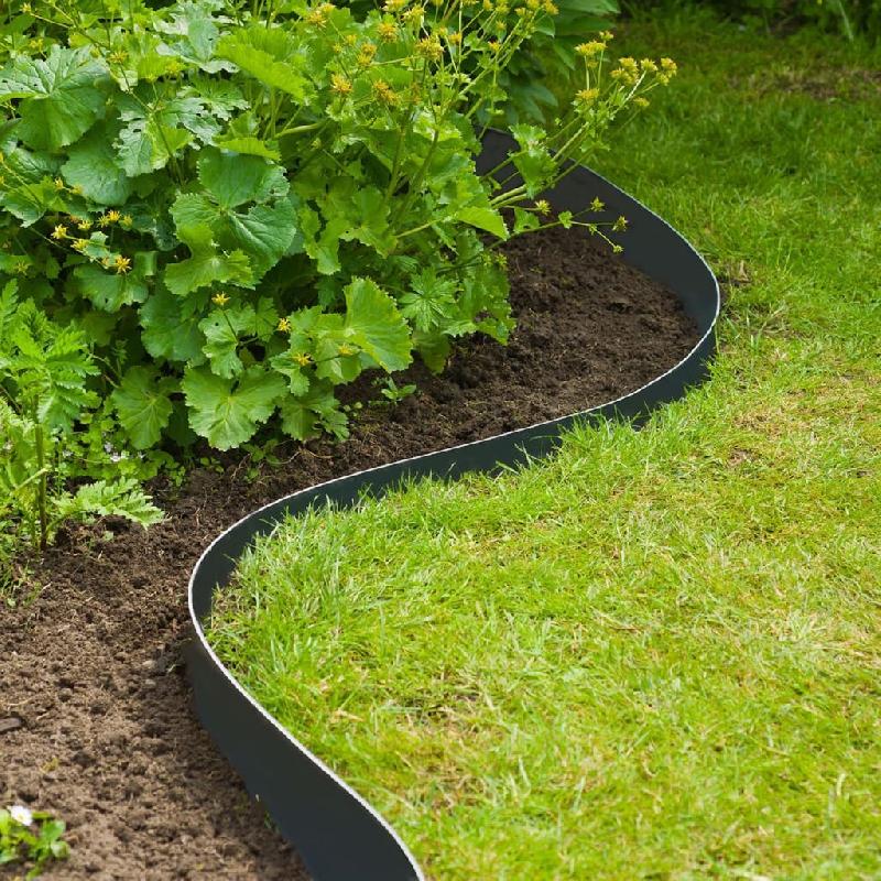 Nature bordure de jardin 0,075x10 m 3 mm noir 446389_0