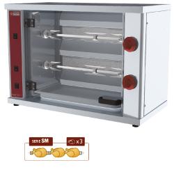Rôtissoire à poulets gaz - 2 broches (6 poulets) - RVG/2-SMA - Acier inox AISI 304_0