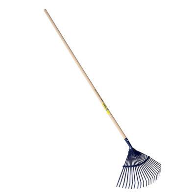 Râteau à Feuilles 42 Cm De Large, Manche Réglable 145 Cm - 23 Dents Plastique - Pour Jardin, Pelouse, Aiguilles De Pin