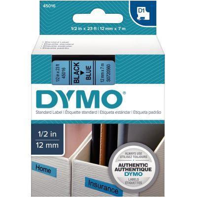 Ruban cassette Dymo 12 mm x 7 m noir - Compatible modèles D1 - Résistance -30°C à +150°C_0