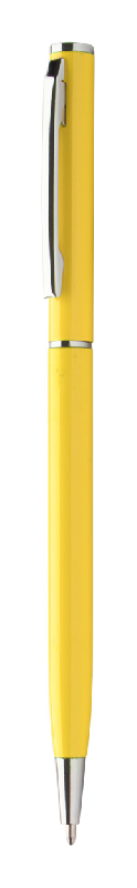 Stylo à bille en aluminium - encre bleue - couleur jaune - 10g_0