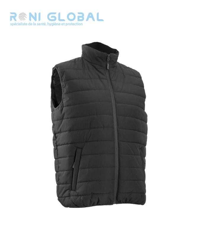 Gilet de travail noir anti-froid imperméable en polyester stretch mécanique - 4 poches - TATAKI COVERGUARD_0