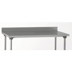 Tournus Table de travail avec rebord de 100mm en acier inoxydable, dim. 1400 x 700 x 900 mm Épaisseur du plateau en acier inoxydable 1,2mm - inox 503_0