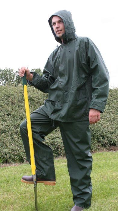 Vêtement de pluie Polyuréthane - vert, XXXL - parka + pantalon - référence 953005 - marque Nine Worths_0