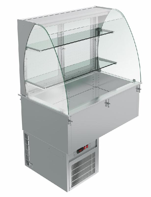 Vitrine réfrigérée ventilée ouverte intégrée, 3x gn 1/1 h=200 mm - AYC0041/E_0