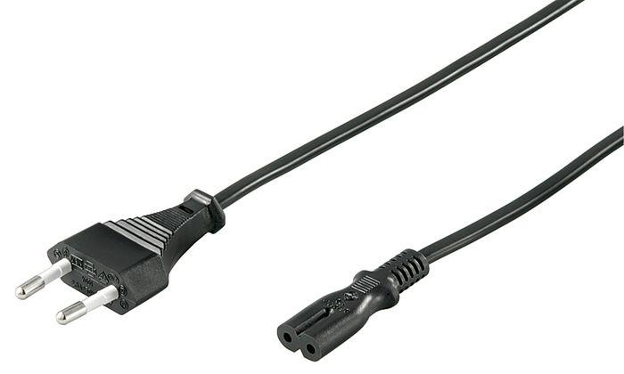 Microconnect PE030710 - Câble électrique noir 1 m - Prise d'alimentation type C - Coupleur C7 - 250 V - 2.5 A_0