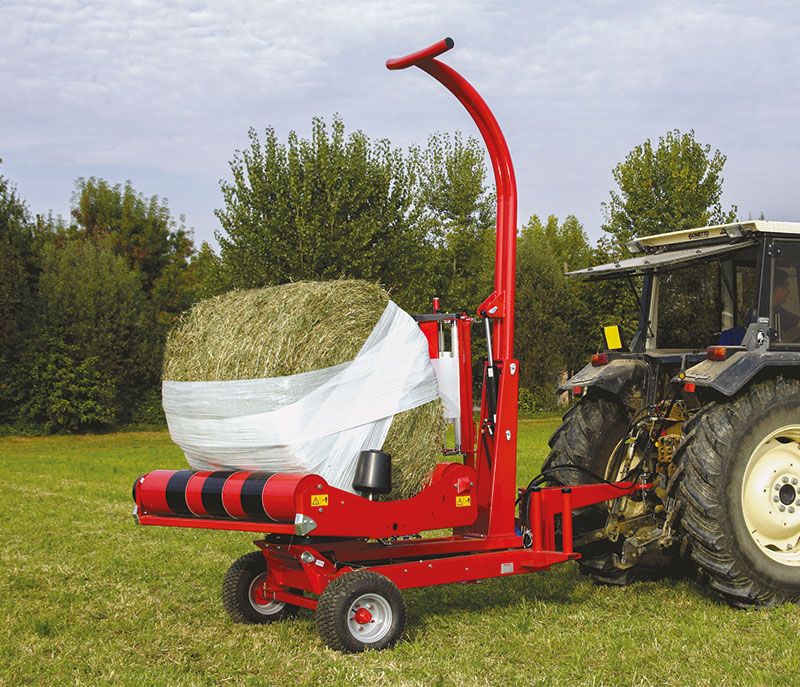 2100S - Enrubanneuse agricole traînée avec fourche de chargement Mascar S.P.A - Centrage semi-automatique de série_0