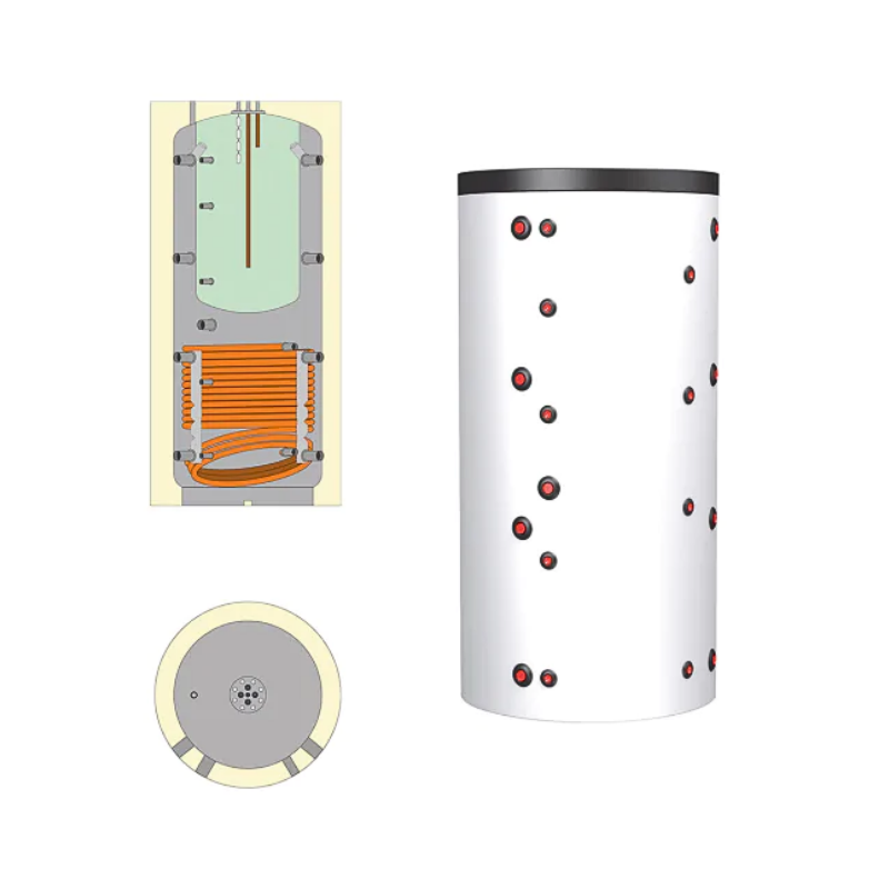 Ballon combiné avec stockage eau chaude sanitaire 800 L - 1 échangeur acier - Thermador - BSEBM0800HE_0