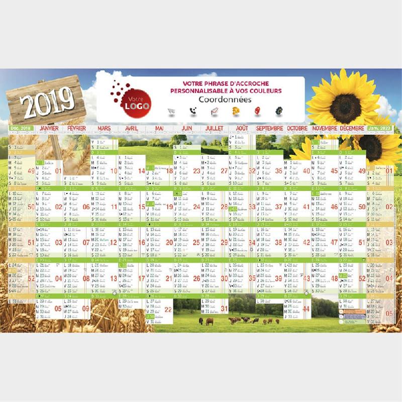 Calendrier carton campagne - bancaire - fabricant - personnalise - rigide_0
