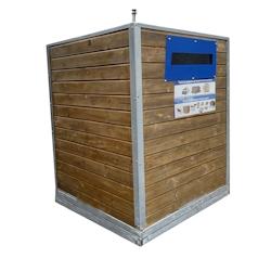 Colonne aérienne d'apport volontaire 4m3 kinshofer bois sylvio - bleu 0727156534554_0