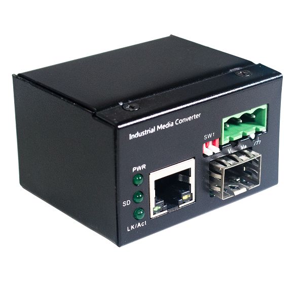 Commutateurs - switch JHA-IGS11C - 1 port 10/100/1000TX, 1 slot SFP 1000X, IP40, mini convertisseur industriel_0