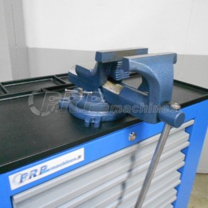 Étau mécanique d'établi orientable 125mm - Acier incassable avec base pivotante_0
