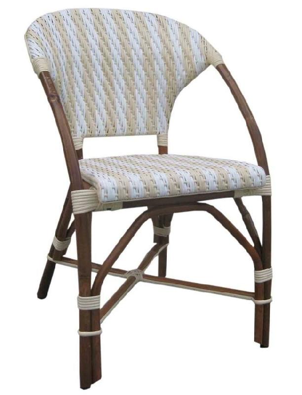 Fauteuil Lana - Assise et dos tressés - Rotin noyer ou naturel_0