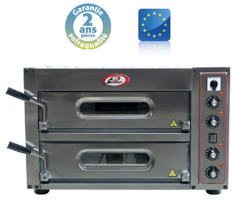 Four à pizza professionnel électrique - p50-ii - 2 chambres alimentation - monophasé (230 v ) - 18524_0