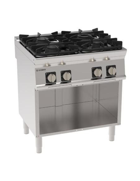 Fourneau 4 feux gaz sur placard ouvert  Référence: PCG8FSG7_0