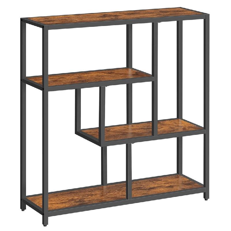 Helloshop26 - Bibliothèque étagère 4 niveaux étagère sur pieds 30 x 100 x 103 cm meuble de rangement pour salon bureau chambre 12_0004237 - acier_0