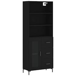 HELLOSHOP26 - Buffet bahut commode armoire meuble de rangement organisateur cuisine salle de séjour salon haut 69,5 x 34 x 180 cm bois d'ingénierie_0