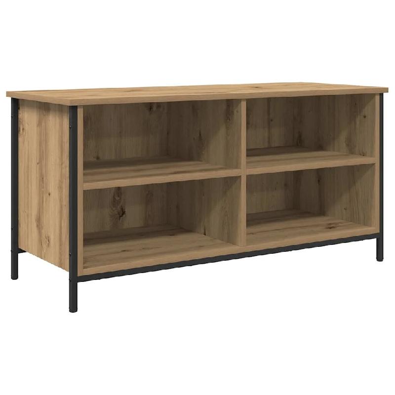Helloshop26 - Meuble TV moderne polyvalent avec étagères 100 x 40 x 50 cm en bois d'ingénierie chêne artisanal 02_0052749 - métal 3000237571394_0