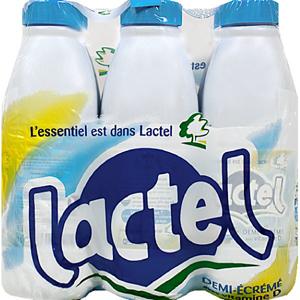Pack de Lait de chèvre UHT demi-écrémé, Lactel (6 x 1 L)
