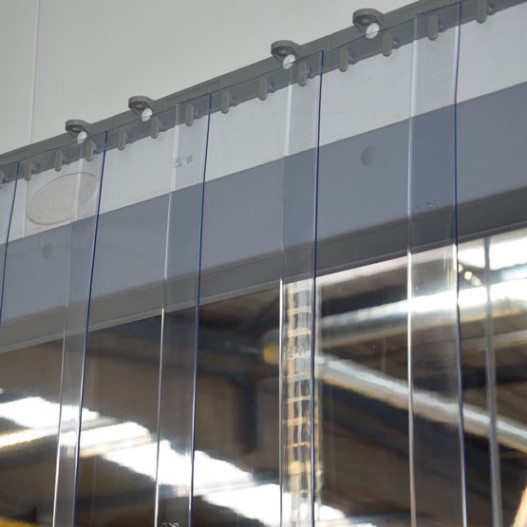 Porte à lanières PVC contact alimentaire - Transparent - Recouvrement 100% - 915 x 2000 mm - Température ambiante et frigo_1