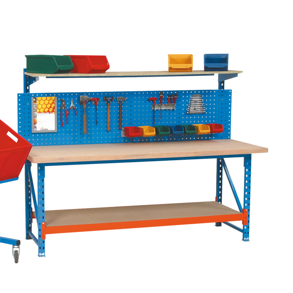 Table de travail avec dosseret perforé -  réf. TTDP_0