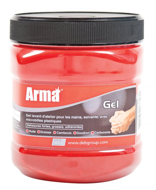 TOPCAR - Gel lavant d'atelier pour les mains - Bidon de 1 litre avec microbilles plastiques - GEL121_0