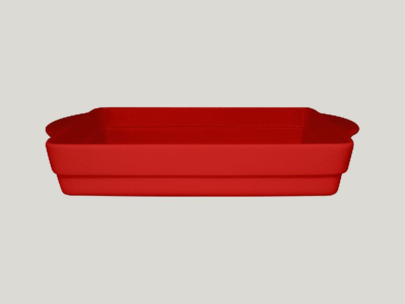 TERRINE RECTANGULAIRE ROUGE PORCELAINE 32X22 CM CHEFS FUSION RAK