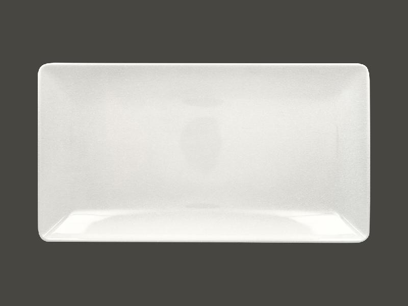 ASSIETTE COUPE PLATE RECTANGULAIRE BLANC PORCELAINE 33,5X18,1 CM VINTAGE RAK