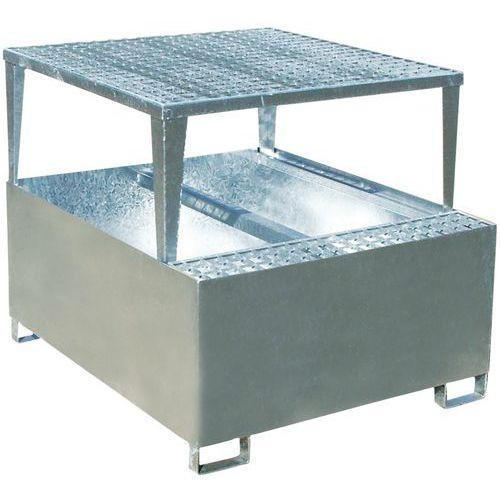 BAC DE RÉTENTION À RÉHAUSSE 1 GRV - GALVANISÉ - SAMETO TECHNIFIL