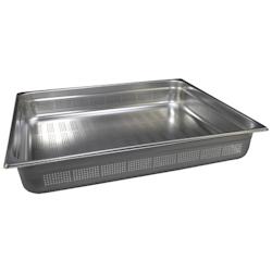 Bac Gastro Inox AISI 304 Perforé GN 2/1 H. 100 mm - Gastroland - 3701666001277_0