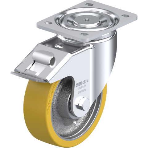 BLICKLE - ROULETTE PIVOTANTE À FREIN Ø 160MM BANDAGE POLYURÉTHANE PU 800KG - LH-GTH 160K-FI