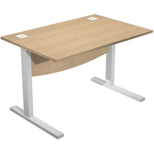 BUREAU DROIT VISUAL VOILE DE FOND - 120 CM - PLATEAU CHÊNE - ARTARREDI