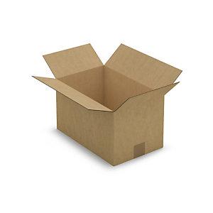 CAISSE CARTON BRUNE SIMPLE CANNELURE RAJA 35X22X20 CM