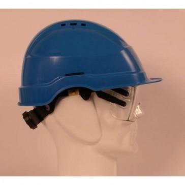 Casque Iris 2 bleu avec aérations - BTP - coiffe textile et serre-nuque à crémaillère - Marque AUBOUEIX S.A_0