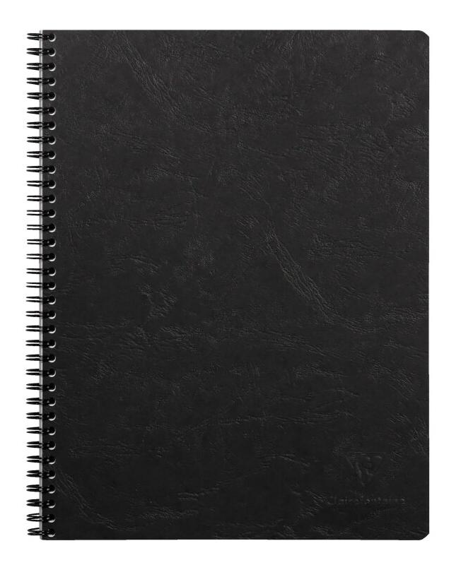 Clairefontaine Lot de 5 Cahier Age Bag A4+, 160p./80 feuilles perforées 4 trous 90 g/m² reliure intégrale, couv. Coloris noir, quadrillé 5x5 - 332_0