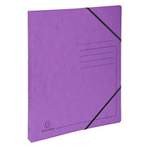CLASSEUR 2 ANNEAUX 15MM CARTE LUSTRÉE IMPRIMÉE - A4 - VIOLET - LOT DE 10