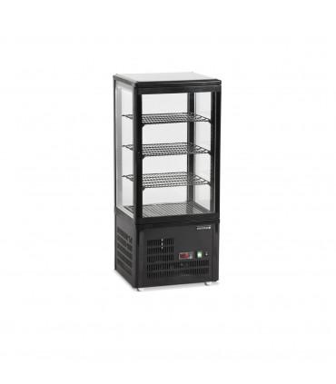 Comptoir réfrigéré porte vitrée , pour chr, traiteurs, boulangeries, pâtisseries et chocolateries -réf. Upd80 black / grey tefcold_0