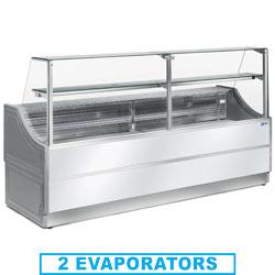 Comptoir réfrigéré - vitrine à vitre droite 90° avec réserve - OL104/A2-R_0